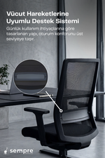 Görseli galeri görüntüleyicisinde aç, Ritim Ergonomik Çalışma Koltuğu | Fileli, Bel Destekli Ofis Koltuğu