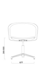 Görseli galeri görüntüleyicisinde aç, Toya Çalışma Sandalyesi - Alçak Sırt - Sabit Ayak - Alüminyum - Image 17