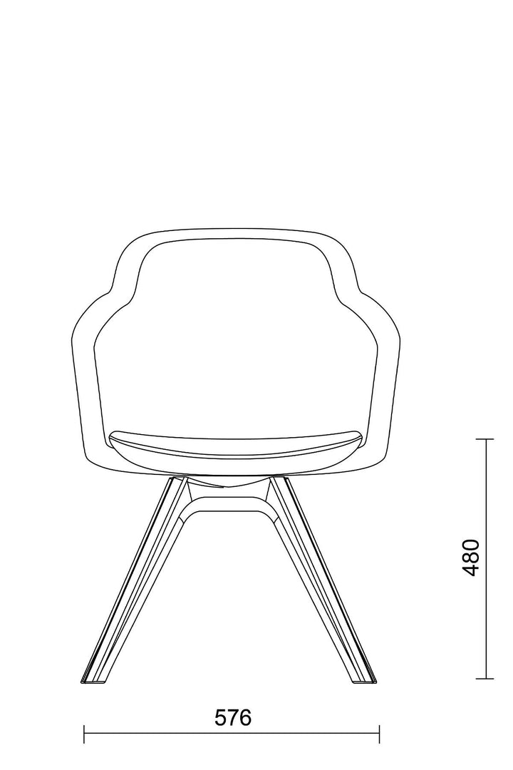 Toya Orta Sırt Çalışma Sandalyesi - Sabit Ayak - Ahşap - Image 20