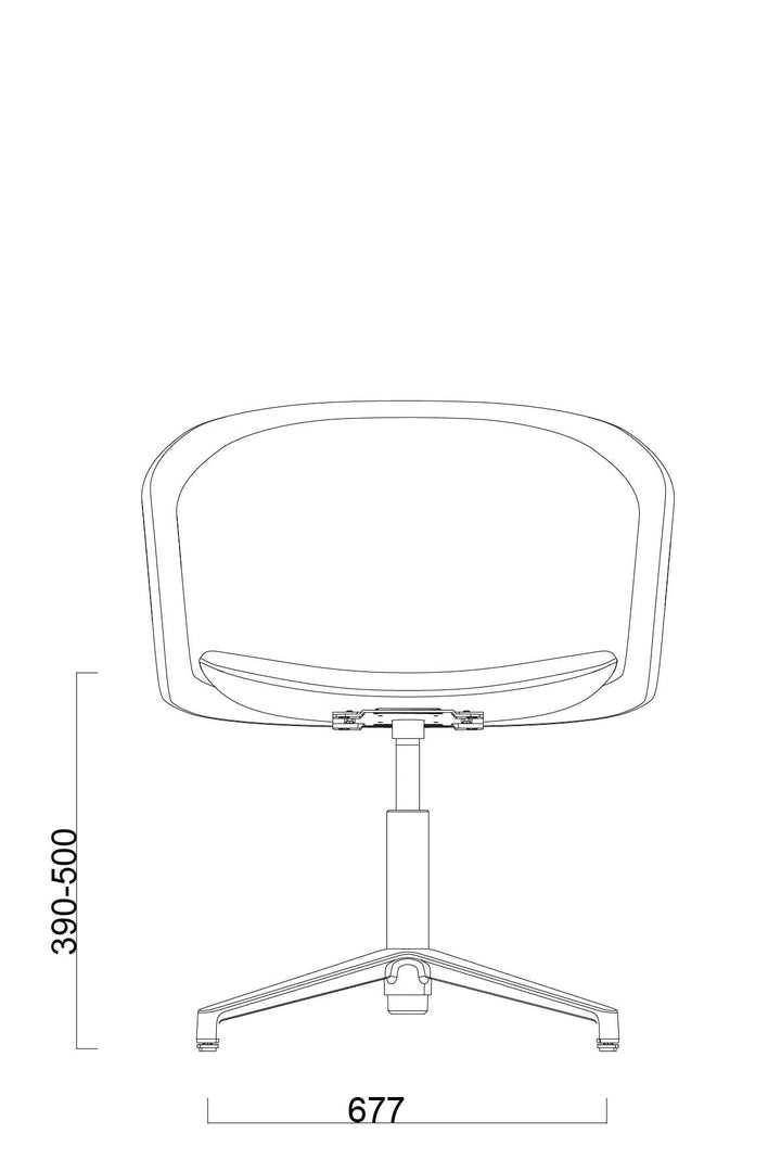 Toya Çalışma Sandalyesi - Alçak Sırt - Sabit Ayak - Alüminyum - Image 20