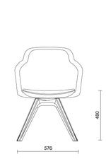 Görseli galeri görüntüleyicisinde aç, Toya Orta Sırt Çalışma Sandalyesi - Sabit Ayak - Ahşap - Image 11