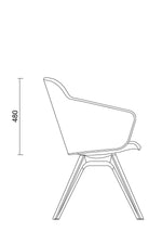 Görseli galeri görüntüleyicisinde aç, Toya Orta Sırt Çalışma Sandalyesi - Sabit Ayak - Ahşap - Image 6