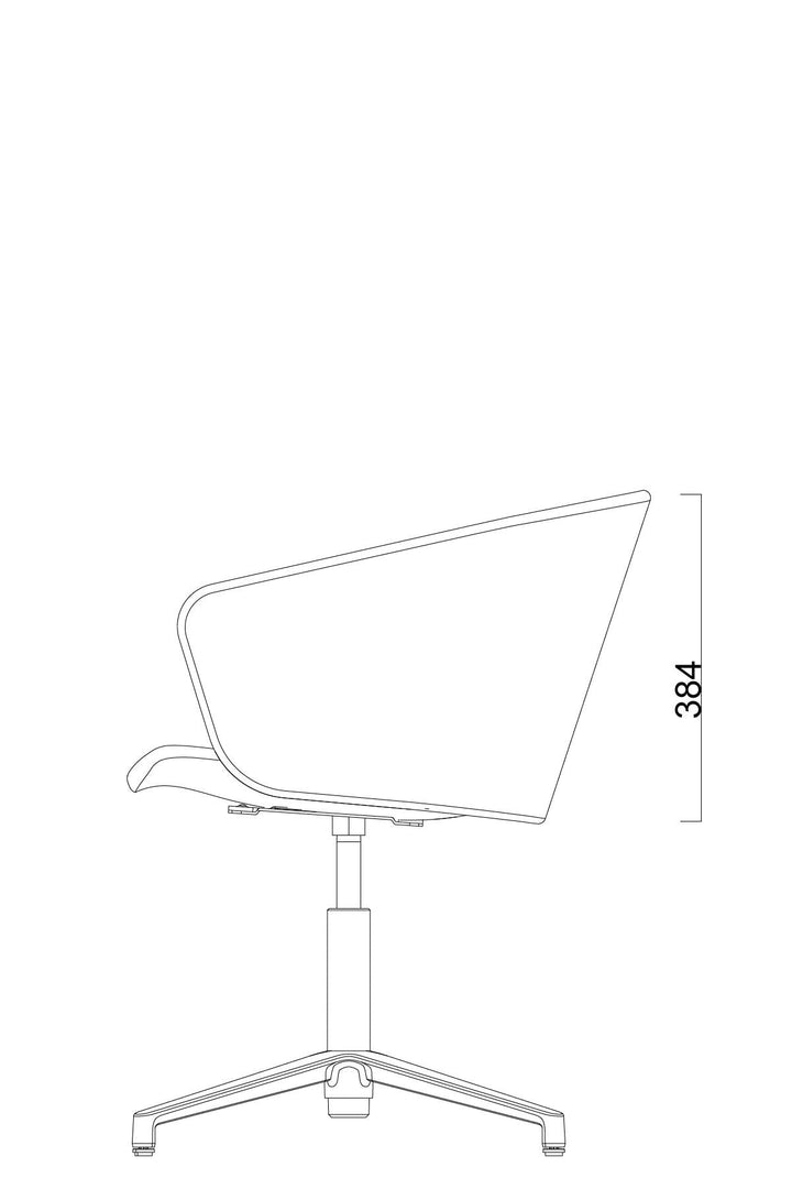 Toya Çalışma Sandalyesi - Alçak Sırt - Sabit Ayak - Alüminyum - Image 18