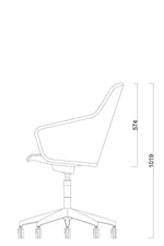 Görseli galeri görüntüleyicisinde aç, Toya Çalışma Sandalyesi - Yüksek Sırt - Yıldız Ayak - Image 15