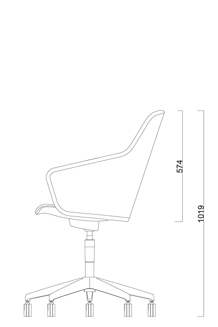 Toya Çalışma Sandalyesi - Yüksek Sırt - Yıldız Ayak - Image 15