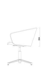 Görseli galeri görüntüleyicisinde aç, Toya Çalışma Sandalyesi - Alçak Sırt - Sabit Ayak - Alüminyum - Image 6