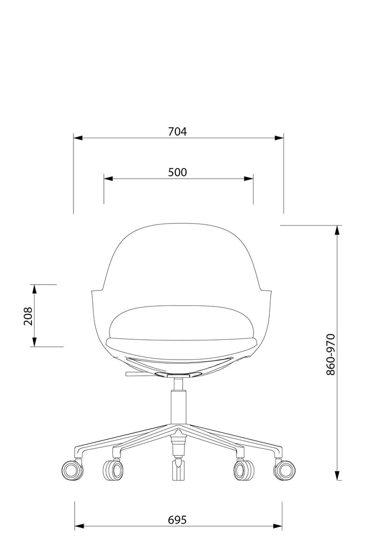 Flora Çalışma Sandalyesi - Beşli Yıldız Ayak - Image 9