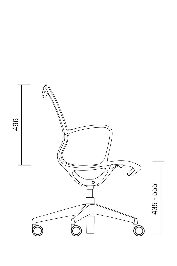Waves Siyah Çalışma Sandalyesi - Image 3