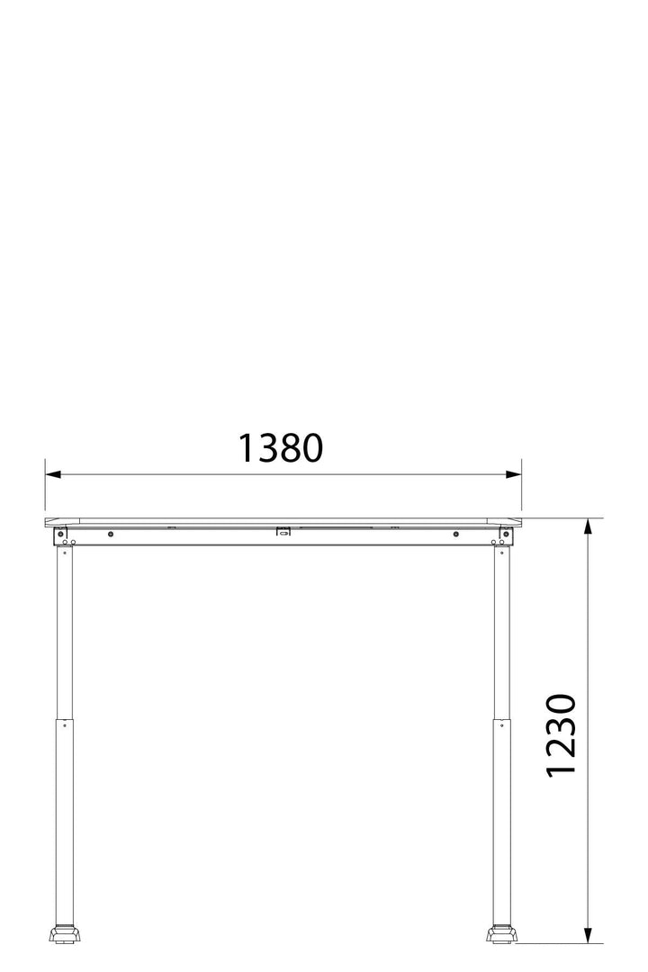 U-DO Sit&Stand Yükseklik Ayarlı Standart Kontrol Panelli Çalışma Masası - HDF Toz Boya - Image 7