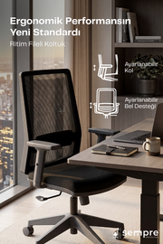Ritim Ergonomik Çalışma Koltuğu | Fileli, Bel Destekli Ofis Koltuğu