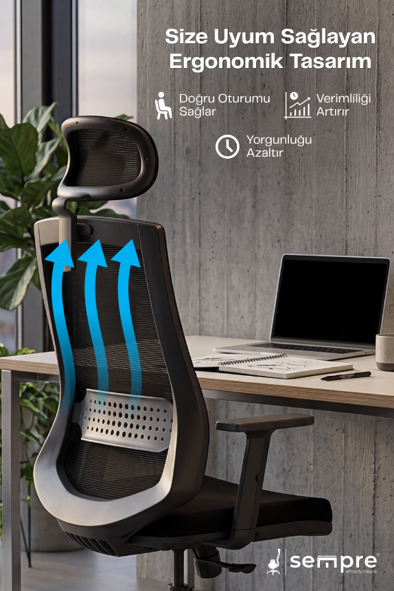 Suns Ergonomik Fileli Çalışma Koltuğu